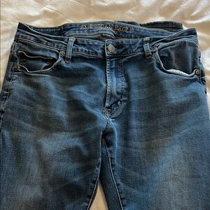 American Eagle Outfitters Men's Blue Slim Straight Jeans